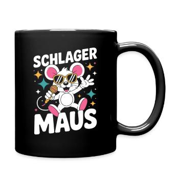 Schlager Maus Party Crew JGA Frauen Schlagermaus - Tasse einfarbig - Schwarz - Rechts