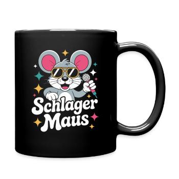 Schlager Maus Party Crew JGA Frauen Schlagermaus - Tasse einfarbig - Schwarz - Rechts