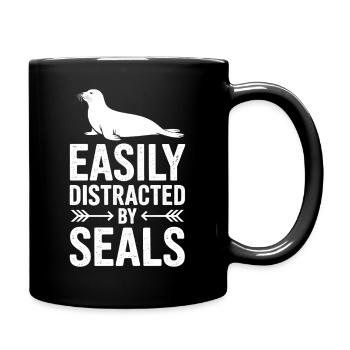 Seal Sayings Seals, Funny Seals, Gift - Full Colour Mug - black - Right