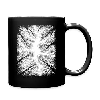 Perspective des arbres forestiers Camping en plein air nature - Mug uni - noir - Droite