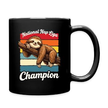 Nap Champion Sloth Shirt Funny Lazy Gift - Tasse einfarbig - Schwarz - Rechts