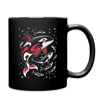 Chemise de baleine Orca Univers Mer - Mug uni - noir - Droite