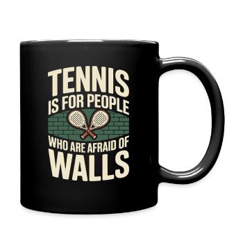 Padel Tennis Is For People Who Are Afraid Of Walls - Full Colour Mug - black - Right