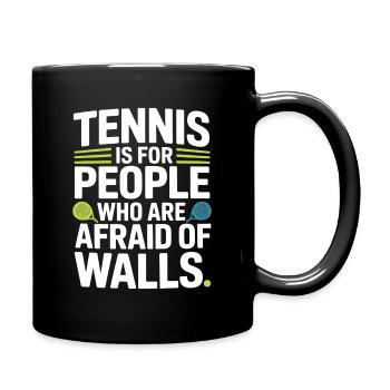 Le tennis de padel est pour les personnes qui ont peur des murs - Mug uni - noir - Droite