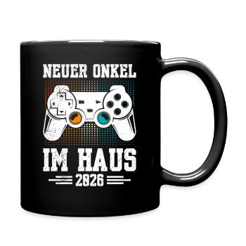 Familie Set NEW UNCLE ON THE BLOCK 2026 LUSTIG - Tasse einfarbig - Schwarz - Rechts