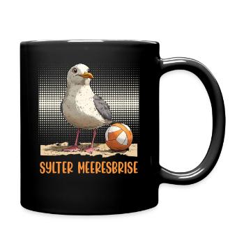 Nordsee Urlaub SYLTER MEERESBRISE Lustiges - Tasse einfarbig - Schwarz - Rechts