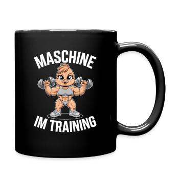  Maschine Im Training Fitness Bodybuilding Ente - Tasse einfarbig - Schwarz - Rechts