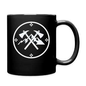 Janosik-Hochland-Rebellensymbol - Tasse einfarbig - Schwarz - Rechts
