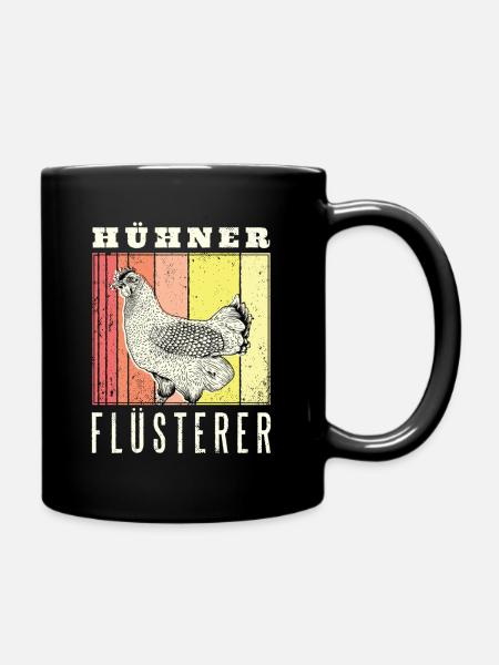 Hühner Flüsterer - Tasse einfarbig - Schwarz