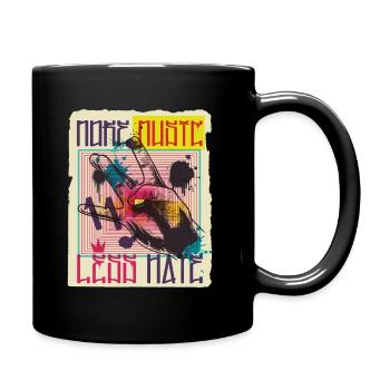 Music Graffiti - Tasse einfarbig - Schwarz - Rechts