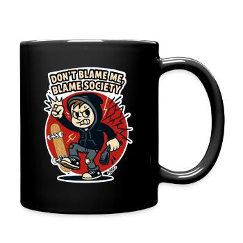 Blame Society Skater Rebel - Full Colour Mug - black - Right