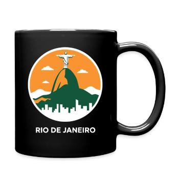 Rio de Janeiro Christ Redeemer - Full Colour Mug - black - Right