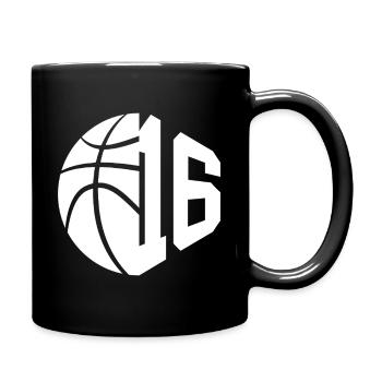 NR. 16 NUMMER 16 BASKETBALL 16. GEBURTSTAG - Tasse einfarbig - Schwarz - Rechts