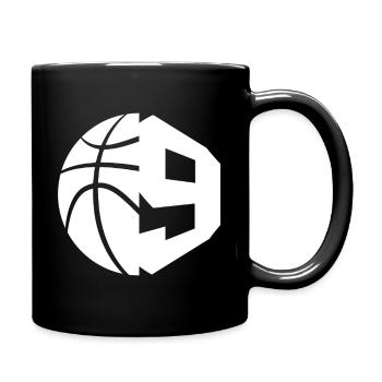 NR. 9 BASKETBALL NUMMER 9 BASKETBALL 9. GEBURTSTAG - Tasse einfarbig - Schwarz - Rechts