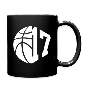 NR. 17 NUMMER 17 BASKETBALL 17. GEBURTSTAG - Tasse einfarbig - Schwarz - Rechts