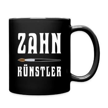 Shirt Zahnkünstler - Die Kunst im Mund - Tasse einfarbig - Schwarz - Rechts