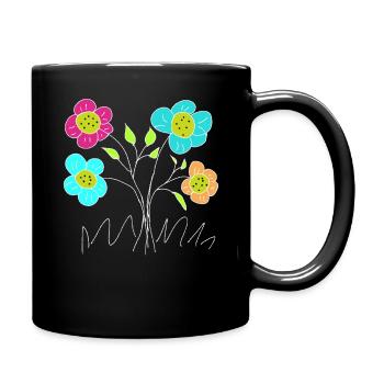 Flore du Jardin de Fleurs Joyeuses - Mug uni - noir - Droite