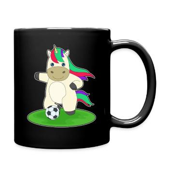 Unicorn Soccer Player Soccer Sports - Full Colour Mug - black - Right