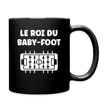 Roi du Babyfoot sur Table - Mug uni - noir - Droite