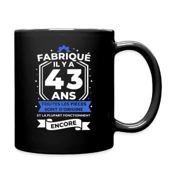 43 Ans: Pièces d'Origine Encore - Mug uni - noir - Droite