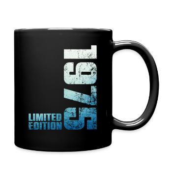 51. Geburtstag Mann Frau 51 Jahre alt 1975 Geschenk - Tasse einfarbig - Schwarz - Rechts