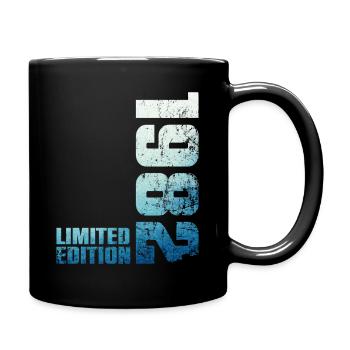 44. Geburtstag Mann Frau 44 Jahre alt 1982 Geschenk - Tasse einfarbig - Schwarz - Rechts