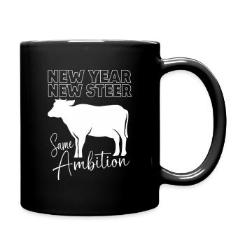 Vieh Viehzüchter - Tasse einfarbig - Schwarz - Rechts