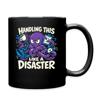 Funny Octopus Overstimulated - Full Colour Mug - black - Right