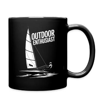 Régate Voile Chemise Voilier Yacht Équipage - Mug uni - noir - Droite
