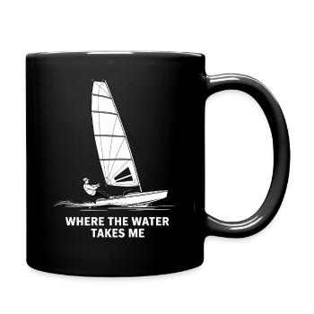 Régate Voile Chemise Voilier Yacht Équipage - Mug uni - noir - Droite