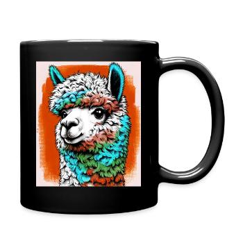 Alpaka - Tasse einfarbig - Schwarz - Rechts