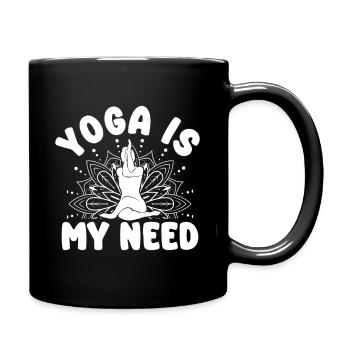 Pilates Enthusiasts Yoga Is My Need Pilates - Full Colour Mug - black - Right