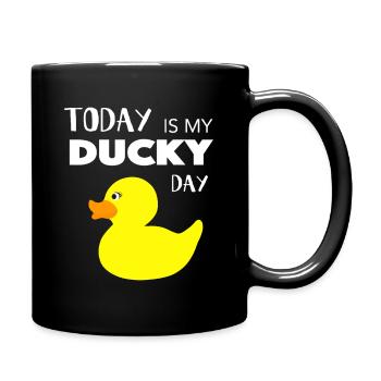 Heute ist mein Enten-Tag - Tasse einfarbig - Schwarz - Rechts