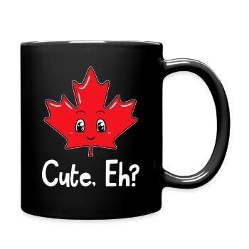 Feuille d’érable de Kawaii Eh - Mug uni - noir - Droite