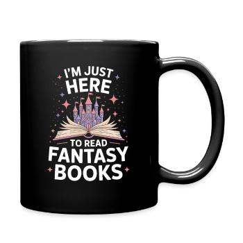 Ici seulement à cause des livres de fantasy - Mug uni - noir - Droite