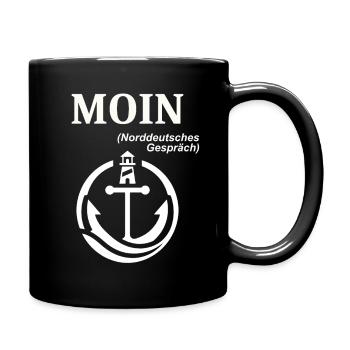 MOIN Norddeutscher Humor Spruch lustig  - Tasse einfarbig - Schwarz - Rechts