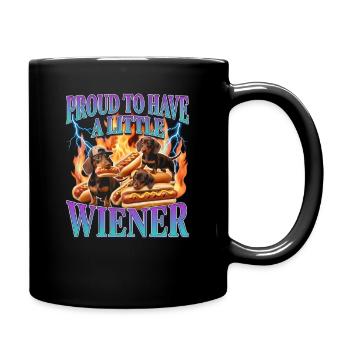 Stolz, einen kleinen Wiener zu haben - Tasse einfarbig - Schwarz - Rechts