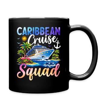 Caribbean Cruise Squad - Tasse einfarbig - Schwarz - Rechts