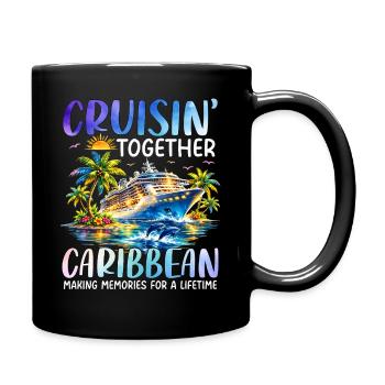 Cruisin Together Caribbean - Tasse einfarbig - Schwarz - Rechts