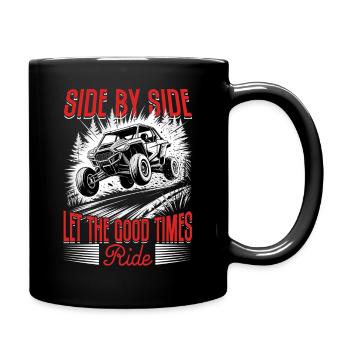 UTV Off Road 4 Wheeler Side by side - Full Colour Mug - black - Right
