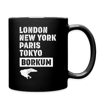 Vacances en mer du Nord LONDRES NEW YORK PARIS BORKUM - Mug uni - noir - Droite
