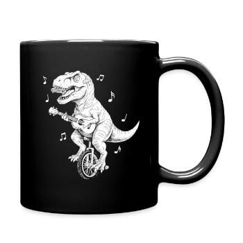Illustration musicale pour monocycle T-Rex - Mug uni - noir - Droite
