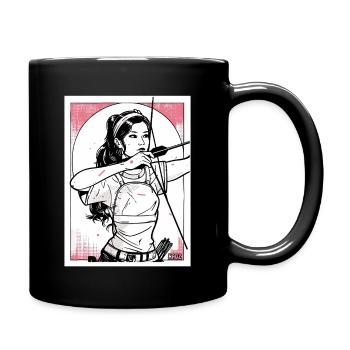 Archer Cramoisi à l’encre - Mug uni - noir - Droite