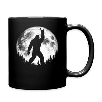 Bigfoot Rock On Sign Sasquatch Yeti Rock And Roll - Tasse einfarbig - Schwarz - Rechts