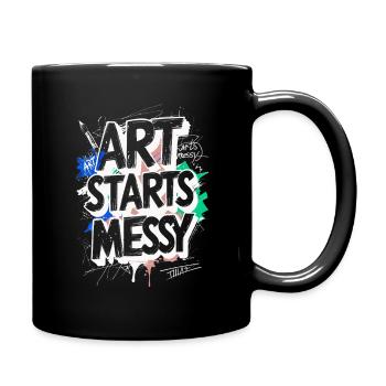 Scribble Doodle Drawing Art Starts Messy - Full Colour Mug - black - Right