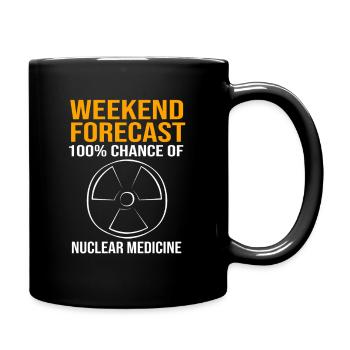 Nuklear Nuklearmedizin Atom Radiologie - Tasse einfarbig - Schwarz - Rechts