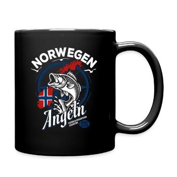 Norwegen Angeln Tour 2026 - Angler Geschenk - Tasse einfarbig - Schwarz - Rechts