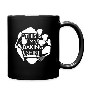 This Is My Baking Shirt – Kitchen Art - Full Colour Mug - black - Right