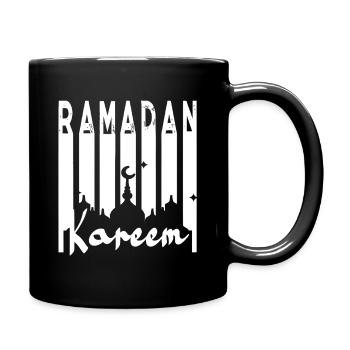 Ramadan Kareem Mosque Silhouette - Full Colour Mug - black - Right