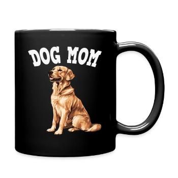 Dog Mom Graphic Golden Retriever - Full Colour Mug - black - Right
